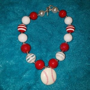 Baseball Bubble Necklace